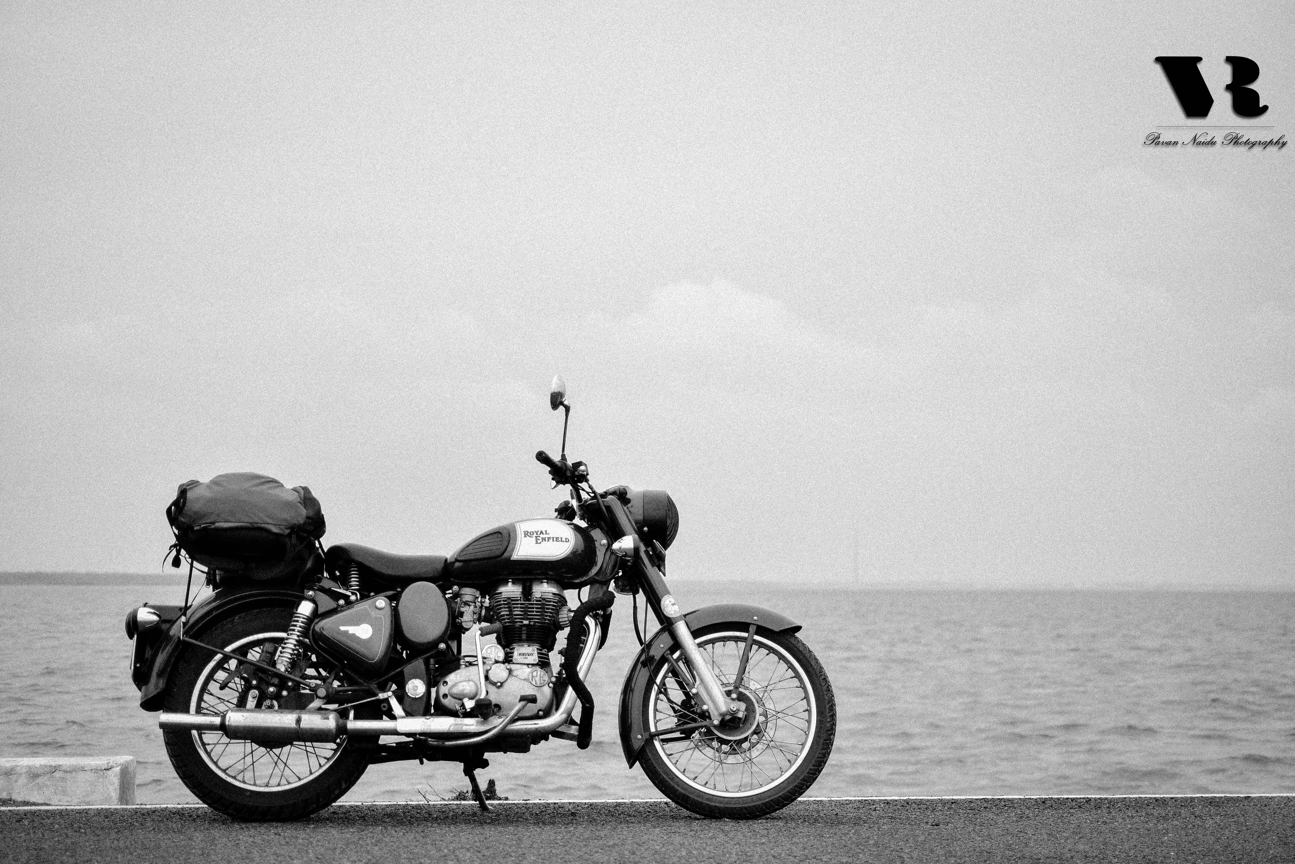 Royal Enfield Classic 350 motorcycle near Rameswaram, India